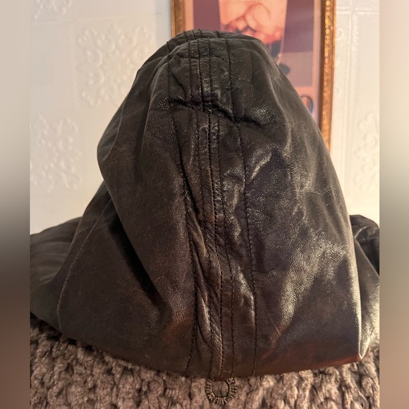 Save The Queen Brown Teddy Jacket with Leather Trim and Hood - Picture 12 of 14